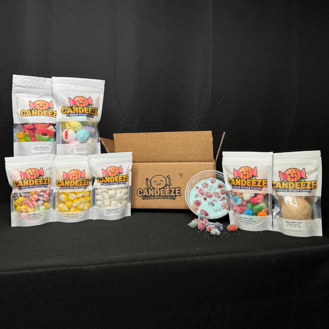 Candeeze Candy Sampler Variety Pack (7 bags + FREE GUSHEEZE)