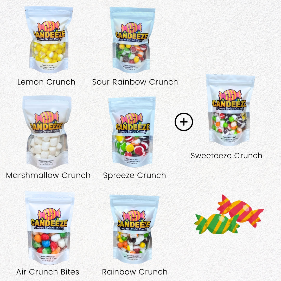 Freeze Dried Candy 7 Pack Sampler – Viral Crunchy Candy Bundle
